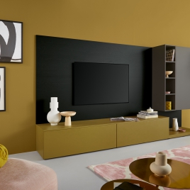 biella olijfgeel tv meubel van schuller keukens